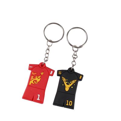 China Bags Amerpromo No MOQ Free Sample Customized Rubber Key Chain 3D/2D PVC Soft Rubber Key Chain With Your Logo for sale