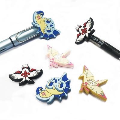 China China Amerpromo 2D Promotional Wholesale Custom Cartoon PVC Soft Pencil Rubber Topperss For Kids for sale