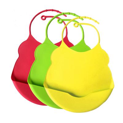 China Amerpromo Bibs Sustainable Comfortable Baby Bibs Portable Soft and Adjustable Silicone Baby Bib Kids with Catccher for sale