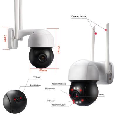 China Hot sale cctv surveillance wifi cameras built-in siren for home security ptz wifi outdoor camera alarm mini size 360 ​​mini for sale