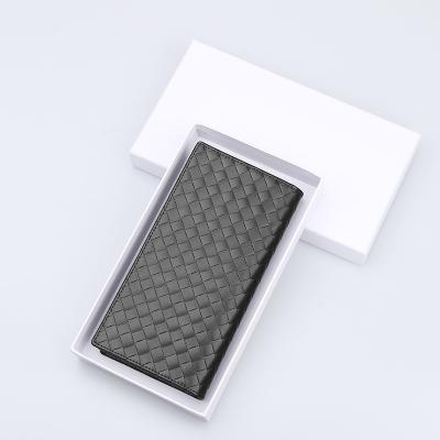 China Original Luxury Leather Wallet Leather Long Weave RFID Men's Wallet Men's Wallet For Male for sale