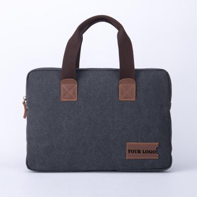 China Fashinable Newest New Arrival Custom Logo Man Bag Business Computer Bag 2021 Canvas Laptop Bag for sale