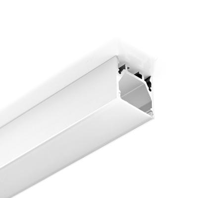 China Linear Led Aluminum Alloy Plasterboard Aluminum Profile With Square PC Diffuse Cover for sale