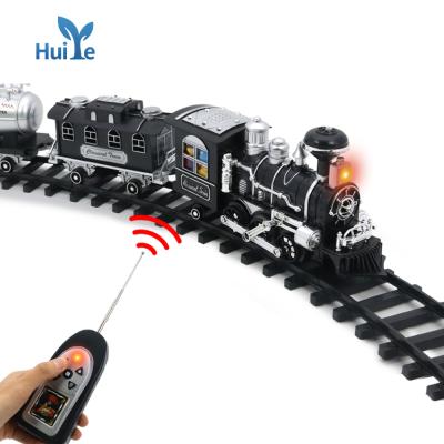 China Slot Toy Huiye Toy Train Slot Toys Railway Rc Smoke Electric Railway Train Toy Sets Model Set juguetes for sale