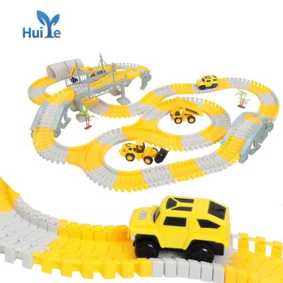 China Toy Huiye pista de juguete slot truck toy track toy for child car kids railway gift set slot toys lot for sale