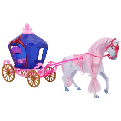 China 2020 Huiye Lovely Plastic Princess Horse Carriage Toys Girl Toys For Children Toys For Girls 63*19*36CM for sale