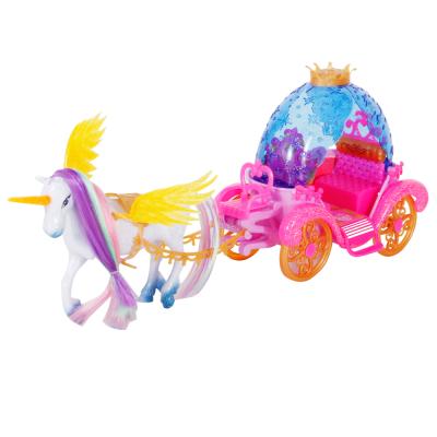 China 2020 New PP Baby Toys Horse Carriage Pumpkin Carriage Princess Carriage Horse For Children for sale