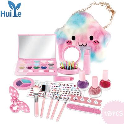 China Hot Selling Huiye ABS Pretend Toy Organic Glitter Baby Real Child Pretend Play Beauty Make Up Beauty Gift Girls Sets for sale