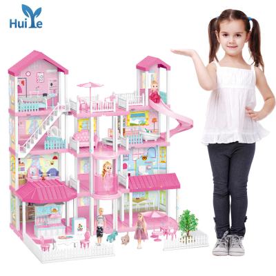 China Toy Huiye Dollhouse Accessories Dollhouse Doll House Dollhouse Dollhouse Doll House Accessories Cartoon Big For Children for sale