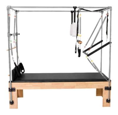 China Fit Body Yoga Fitness Oak Wood Cadillac Pilates Reformer Studio Combination Reformer With One Trapeze Tower Table for sale