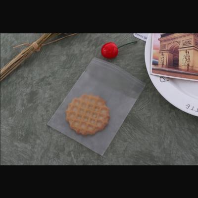 China Recyclable Clear Plastic Poly OPP Cookie Packaging Bags Self Adhesive Cake Packaging Pouch for sale