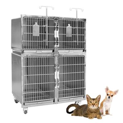 China DIY 304 Stainless Steel Combination Cage Customized Veterinary Cage For Veterinary Clinic And Pet Clinic VTS-01 for sale