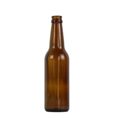 China Custom Food Long Neck Amber Glass Drinks Beer Bottle 330ml 250ml for sale