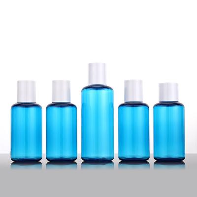 China Cosmetic Pet Cosmetic Packaging Round Bottles Facial Mist Lotion Spray Plastic Bottle for sale