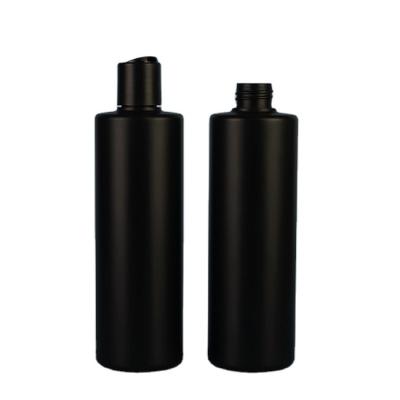 China HDPE Cosmetic Plastic Matte Black Color Shampoo Squeeze Cosmetic Packaging Bottle 300ml 500ml for sale