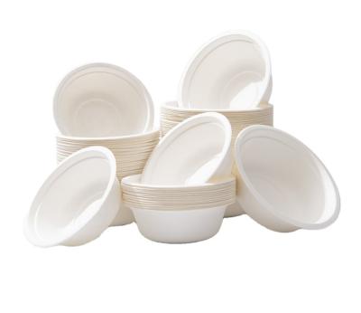 China 12oz Round Biodegradable Disposable Sugar Cane Bagasse Salad Bowl for sale