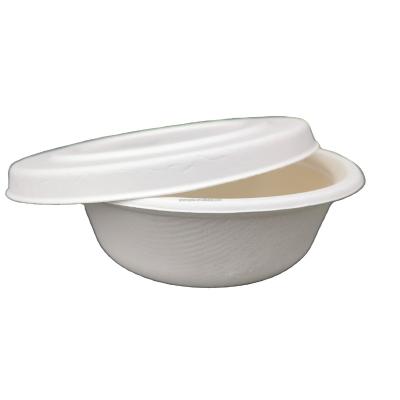 China Microwavable Biodegradable Sugar Cane Packaging Bowl 16oz Disposable Bagasse Soap Bowl for sale