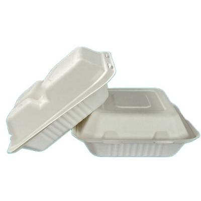 China Disposable Biodegradable Sugarcane Bagasse Take Out Food Packaging Food Container Paper Box Disposable Tableware for sale