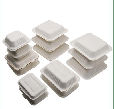 China Wholesale Disposable Biodegradable Packaging Disposable Food Container Salad Box Bamboo Sugarcane Bagasse Paper Pulp Bowl for sale