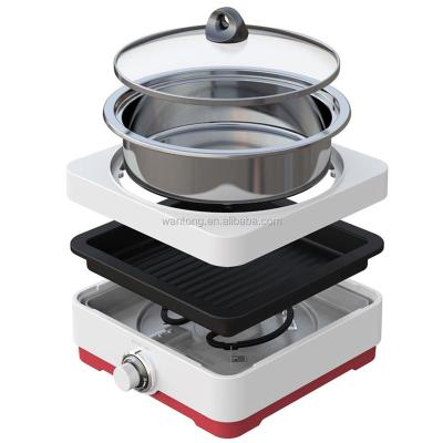 China Easily Assembled Factory Directly Supply Multi Function Hot Pot And Grill for sale