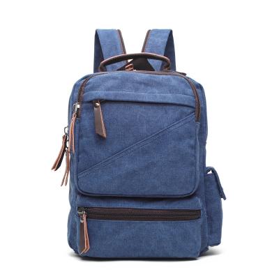 China PORTABLE Large Capacity Logo Laptop Backpack Canvas Unisex Custom Shoulders Strap Adjustable Waterproof Rucksack For School Traveling for sale