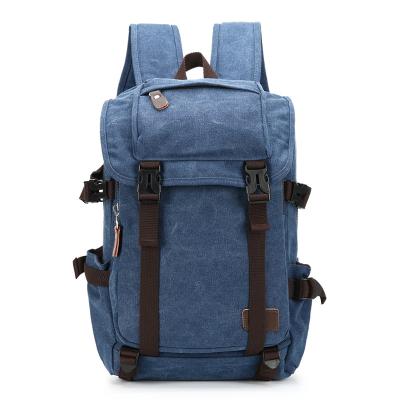 China PORTABLE Customize Logo Vintage Multipockets Durable Large Capacity Increasing High Quality Backpack Canvas Rocksack Bag For Men for sale