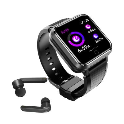 China MP3 Playback 2 in 1 APP Control Music Clock Health Monitor BT Bracelet TWS Earphone Cycling Smart Watch for sale