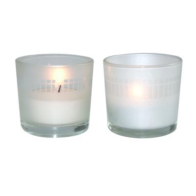 China Small Modern Eye-catching Votive Glass Candle Holders 2oz Glass Jars For Candle Making Haodexin for sale