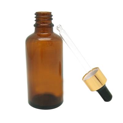 China High Transparency 50ml Glass Cosmetic Bottles 50ml Amber Glass Vials Glass Dropper Bottle With Eye Dropper Bottles Haodexin for sale