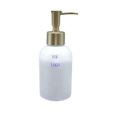 China White Solid Color 200ml Porcelain Glass Body Lotion Bottles And 7.5oz Soap Bottles HAODEXIN for sale