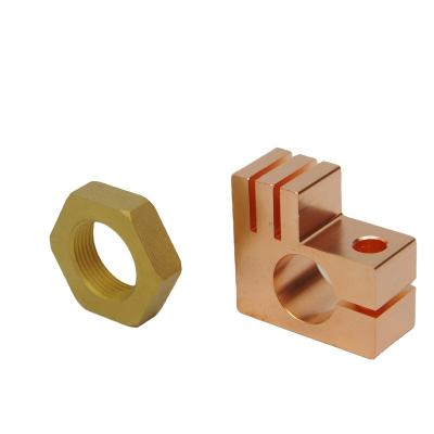 China Red Brass+Red Copper Top Sell Copper Alloy Copper Column Switch Accessories Conductive Clip Hexagonal Copper Nut for sale