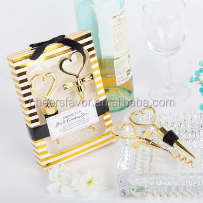 China Cheers Wedding Favor Zinc Alloy A Combination Gold Wine Set Great Gifts for sale