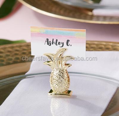 China Resin Wedding Favors Gold Pineapple Place Card Holders Gifts for sale