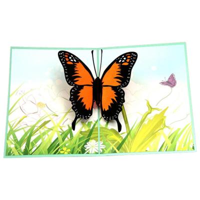 China Europe Butterfly Hollow Style 3D Pop Up Greeting Card Paper Cut Cards Festivals Birthday Parties Handmade Wonderful Memory for sale