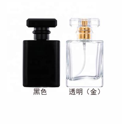 China Square Custom Refillable Perfume Perfume Bottle Glass Atomizer OEM Aroma Sprayer Personal Care 30ml 50ml High End Body Smell for sale