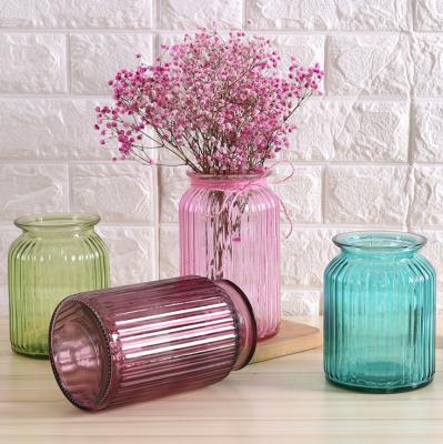 China Home Decoration Low Moq Household Products Custom Big Vase Colored Classic Nordic Glass Air Freshener Bottle For Flower Arrangement for sale