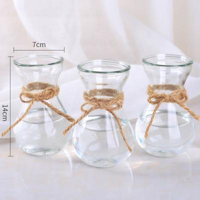 China European Large Home Hydroponic Golden Decoration Glass Bottle Scindapsus Plant Scindapsus Flower Shape Candle Household Products Style Vase Pot for sale