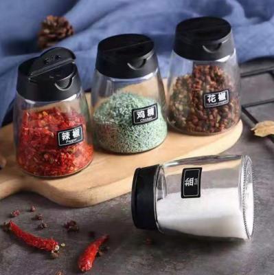 China Household Products New Design 100ml Empty Spice Bottle Salt Pepper Shaker Glass Chilli Sprinkler Jar Set Condiment Serving Canister Kitchenware Butterfly Cover for sale