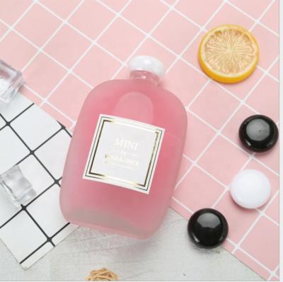 China Small Frost Beverage 100ml Soft Water Matte White Beverage Jars Juicy Drinking Liquid Wine Glass Bottles Kombucha With Metal Aluminum Cap for sale