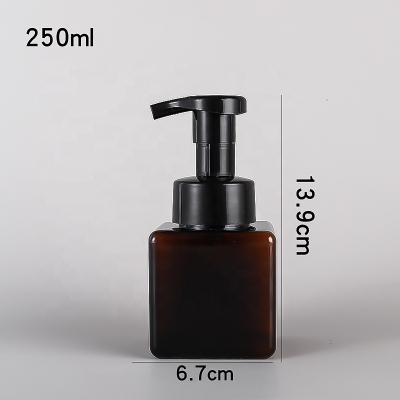 China 650ml Personal Care Black Shower Gel Pet Body PP Hand Wash Shampoo Plastic Bottle Face Cleaner Jar 250ml 450ml Cosmetic Bath With Foam Pump for sale