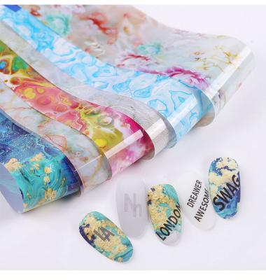 China Fashion Design New Arrival Nail Art Laser Flower Leopard Print Adhesive Transfer Stickers Starry Decals Nail Foil Tips for sale