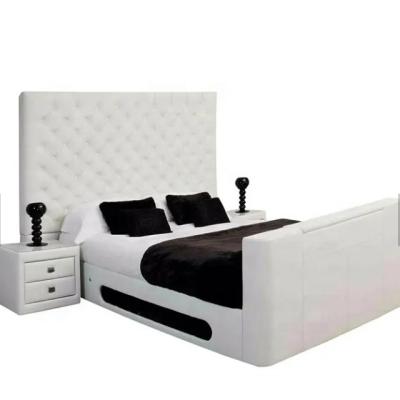 China Modern Hot Selling Classic Carving Modern Bed With TV For Wholesales Smart Bed With TV TV Adjustable Bed for sale