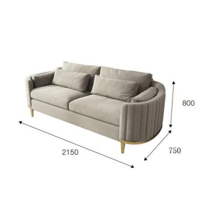 China Sofa Bed Living Room Sofa Living Room Italian Style Luxury Furniture Curved Household Sofa Set 1+2+3 for sale