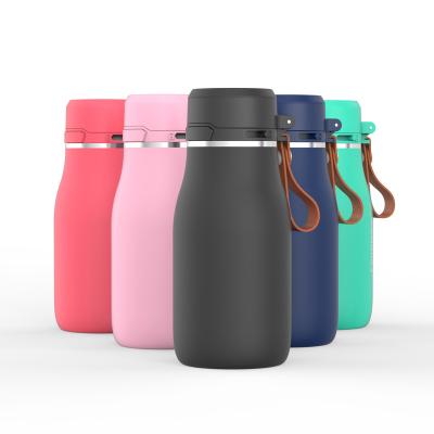 China New Design BPA Flip Lid Double Wall Insulated Stainless Steel Viable Free Portable Water Bottle for sale