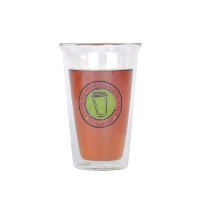 China CLASSIC New Arrival 330ml Double Wall Insulated Transparent Borosilicate Coffee Glass Mug for sale