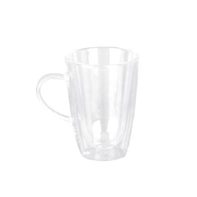 China Sustainable Quantity Handmade Tech Customized Clear Double Wall Insulated Glass Coffee Mugs for sale