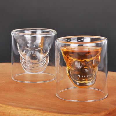 China Modern Multitype Double Capacity Wall Wine Skill Heat Resistant Shot Glass for sale