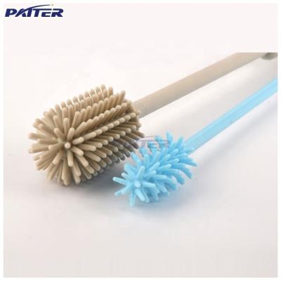 China Latest Viable Style Deep Cleaning Soft Bacterial Solvent Heat Resistance Silicone Bottle Cleaning Brush for sale