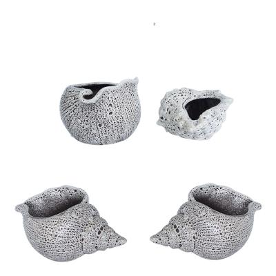 China Small Ceramic Ocean Style Decorations Souvenirs Resort Aquarium Office Desktop Vase Decor For Home Weathered Ceramic Vase for sale