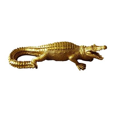 China Europe and USA Polyresin resin craft home decos crocodile sculpture ornaments statue crocodile custom resin alligator for sale